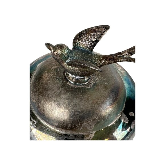 Wm A ROGERS Silver Plated Sugar Bowl Spoon Holder Vintage URN Victorian Trophy - Picture 11 of 13